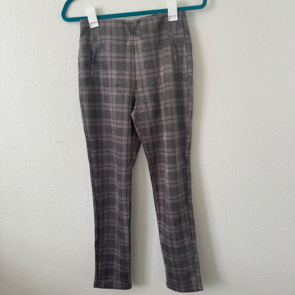 Active USA Plaid Pants Womens Small Career Casual Pull On Stretch